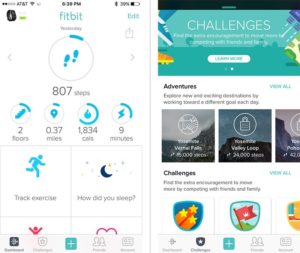 Fitbit’s app offers easy-to-read stats as well as challenges if you and your friends want to get competitive.